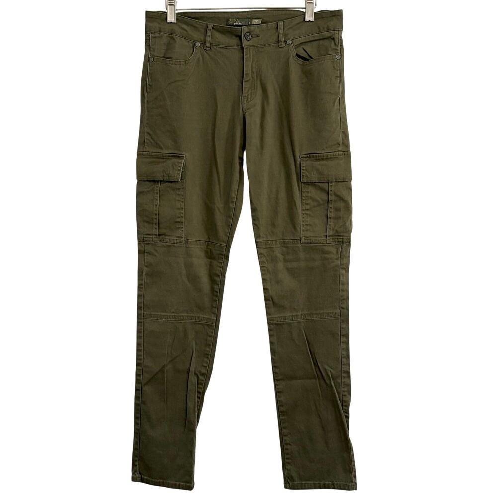 Prana Breathe Cotton Twill Pants Green Cargo Utility Outdoor Hiking Size 8